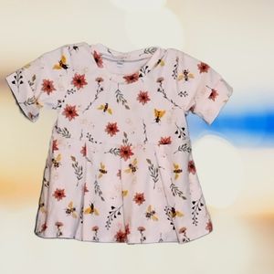 Handmade Bee-Tee fit and flare toddler shirt